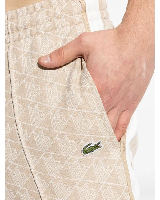 Lacoste Natural Sweatpants With Stitching On The Legs for men
