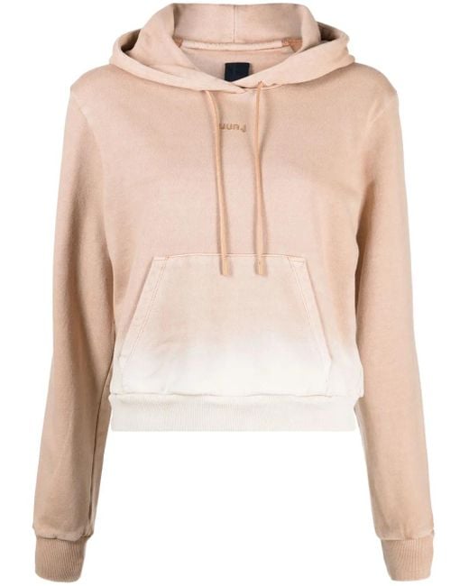 Juun.J Natural Logo-Embroidered Cotton Hoodie