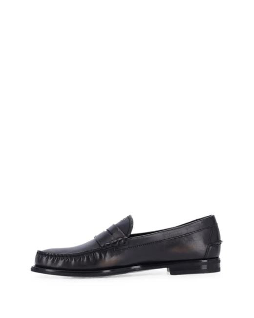 Prada Blue Leather Loafers for men