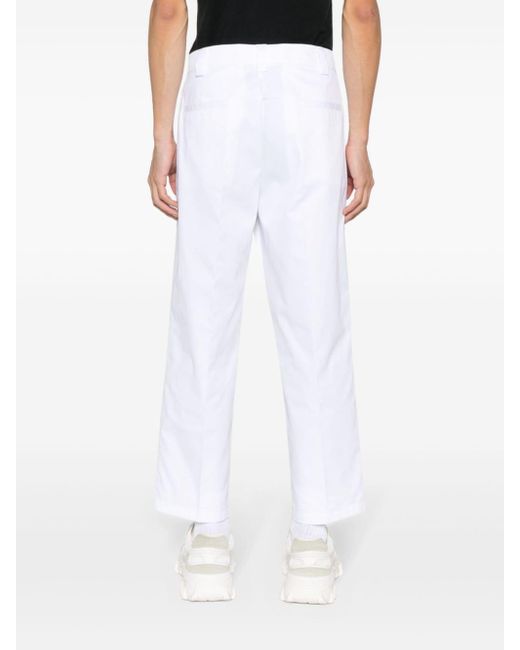 Pantalones rectos de talle medio Versace de hombre de color White