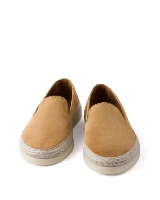 Prada Brown Suede Loafers for men