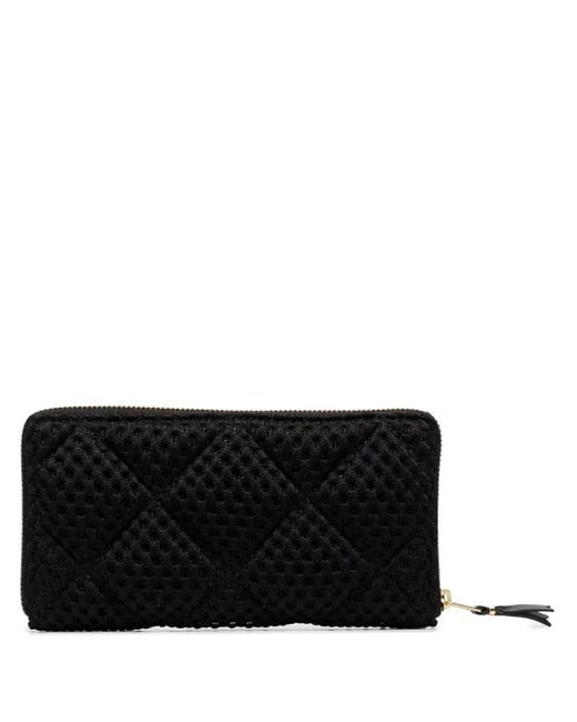 Comme des Garçons Black Textured Ziparound Wallet