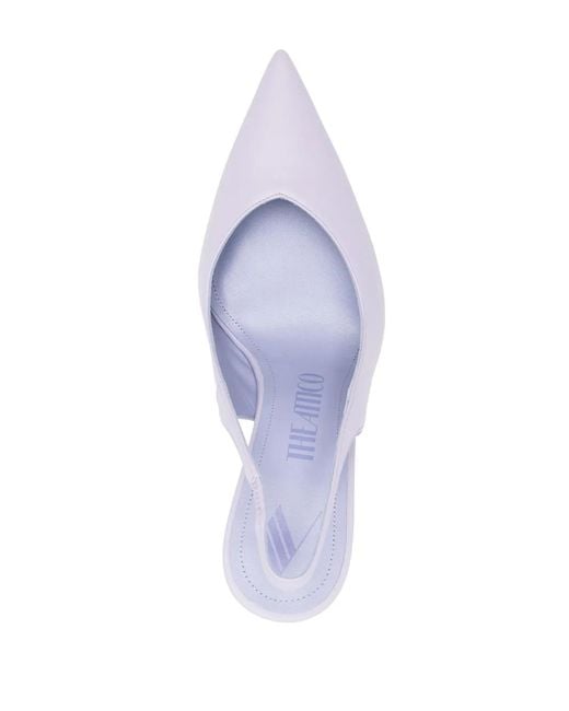 The Attico White Cheope Slingback Pumps