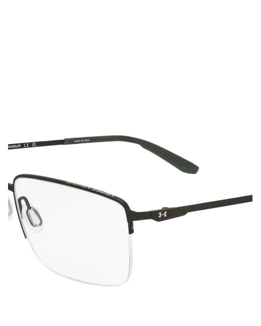 Under Armour White Rectangle-Frame Glasses for men