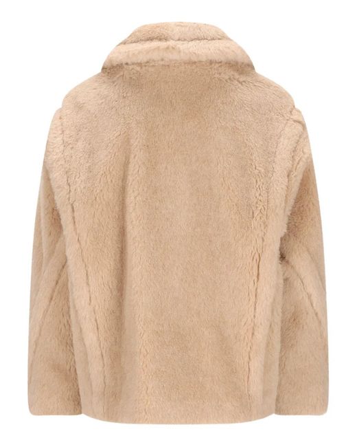 Max Mara Natural Cropped Teddy Coat