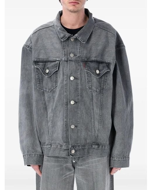 Junya Watanabe Gray X Levi's Denim Trucker Jacket for men