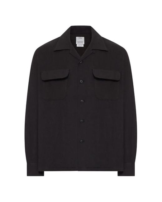 Visvim Black Patch-Pocket Wool Overshirt for men