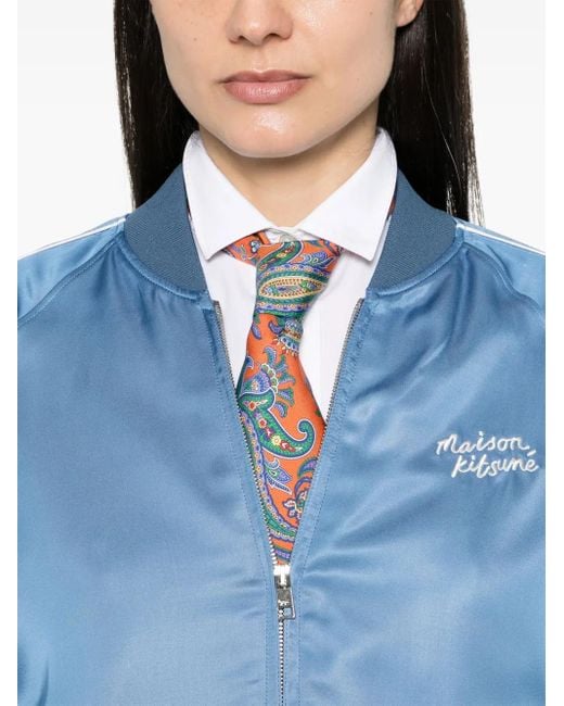 Maison Kitsuné Blue Teddy Bomber Jacket