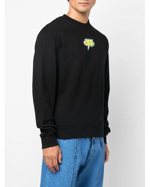 Sweat En Coton À Imprimé Arrows Off-White c/o Virgil Abloh pour homme en coloris Black