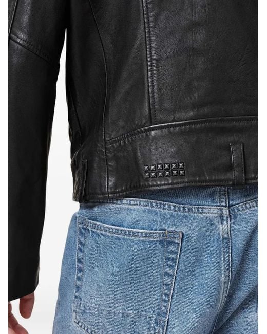 AllSaints Black Leather Jacket for men