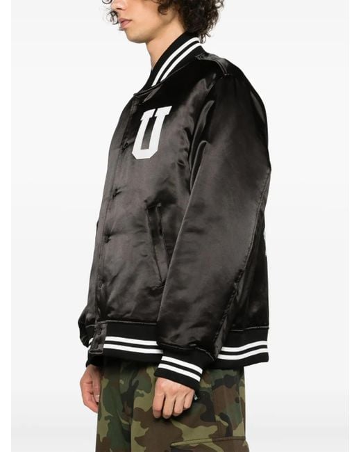 Undercover Black Cotton Bomber Jacket for men