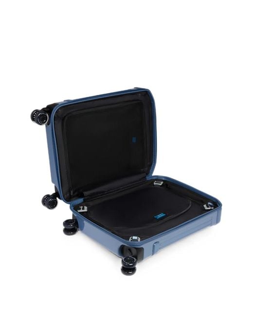 Piquadro Blue Four-Wheel Cabin Luggage