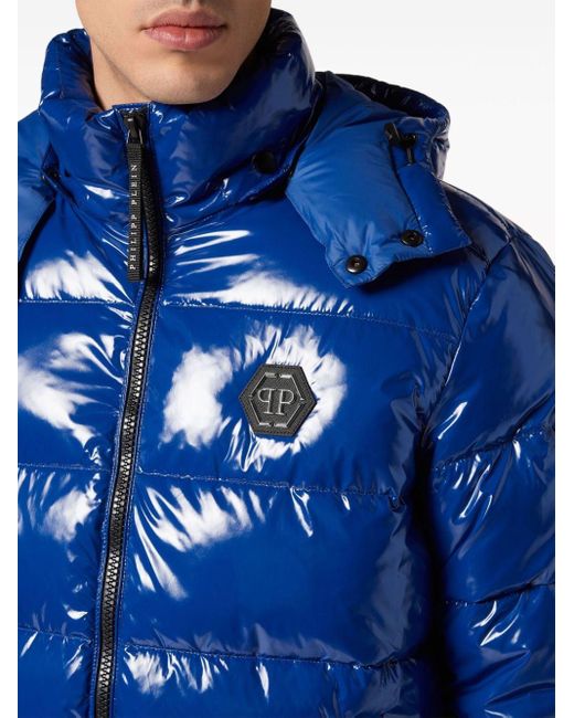 Philipp Plein Blue Down Jacket for men