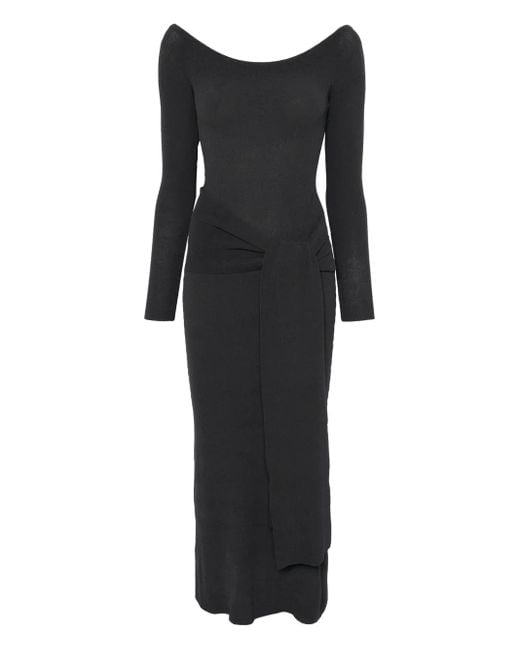 AYA MUSE Black Knitted Maxi Dress