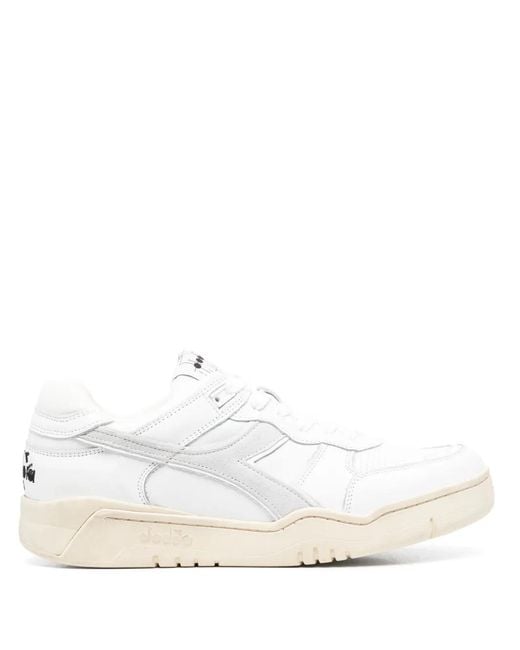 Diadora White B.560 Heritage Low-Top Sneakers for men