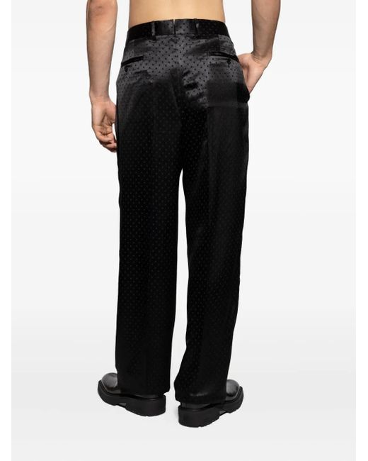 Tom Ford Black Polka Dot-Pattern Trousers for men
