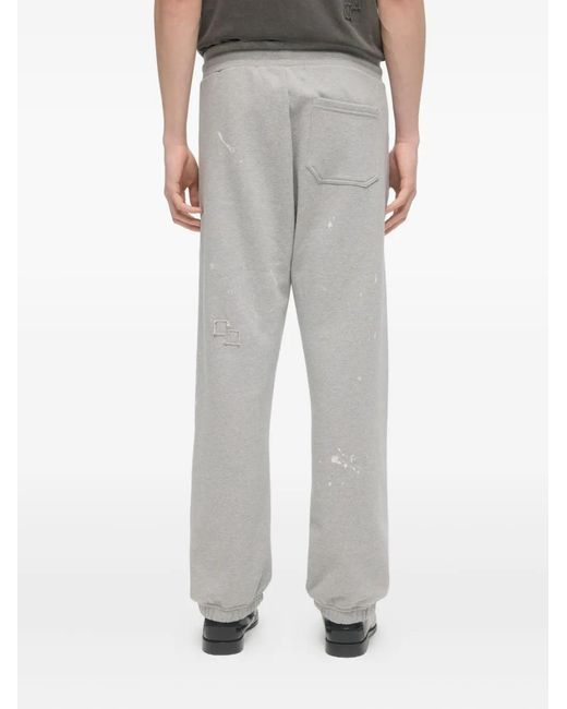 DOMREBEL Gray Staff Paint-Splatter Sweatpants for men