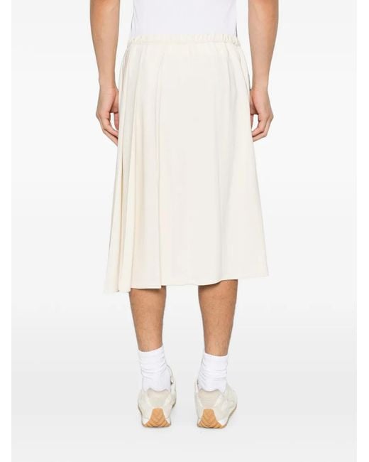 ADNYM White Zuri Pleated Kilt