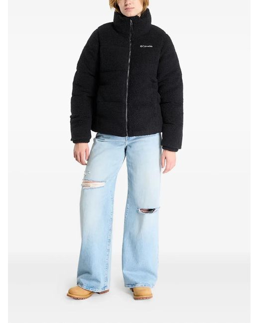 Columbia Black Sherpa-Effect Puffer Jacket