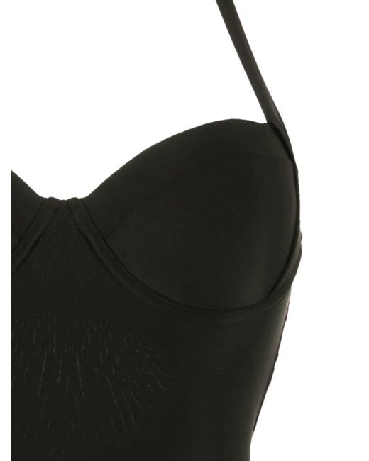 Amir Slama Black Neck Tie Swimsuit