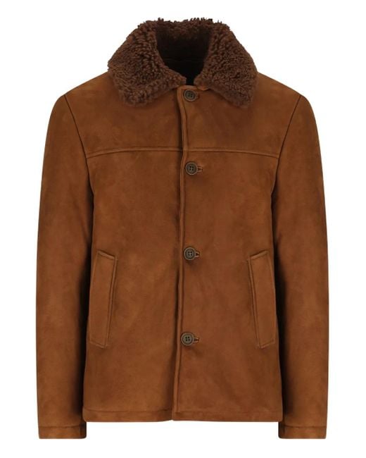 Giacca Con Collo di Salvatore Santoro in Brown da Uomo