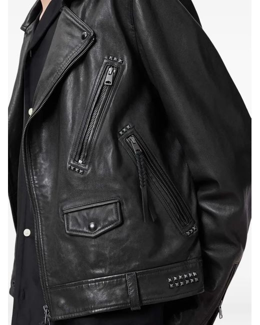 AllSaints Black Leather Jacket for men