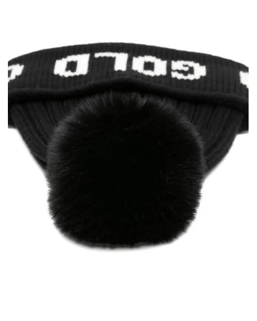Goldbergh Black Hodd Beanie Hat