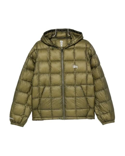 Stussy Green Gesteppte Jacke