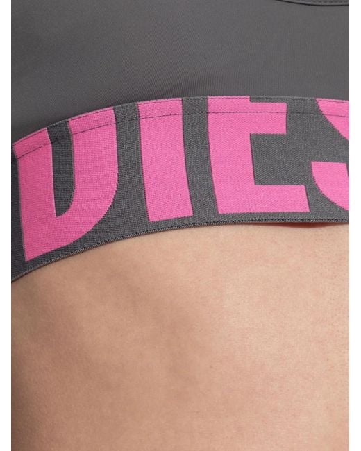DIESEL Gray Allisob-D-Pop Racer-Back Bra