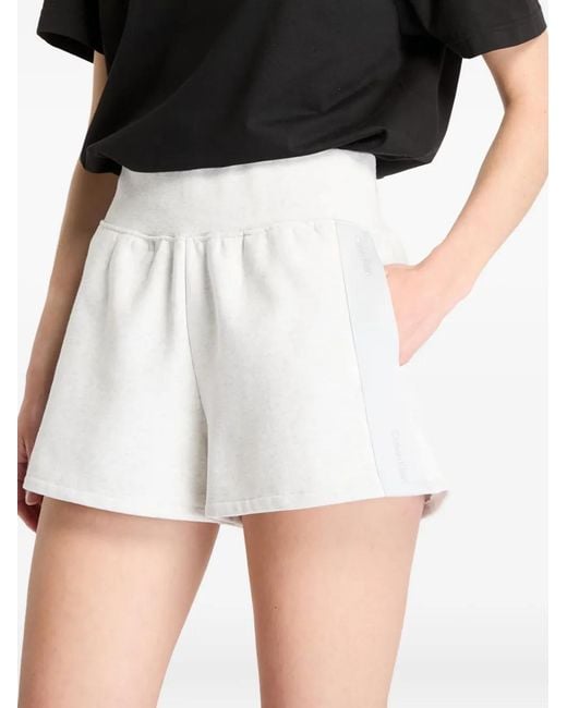 Calvin Klein White High-Waist Shorts