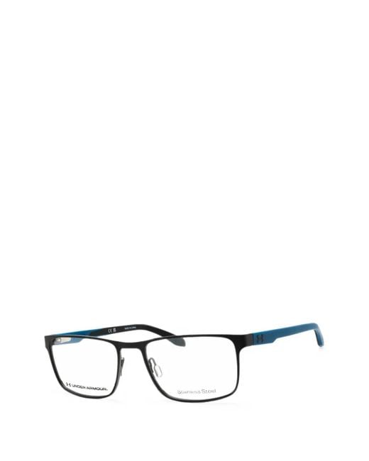 Under Armour Black Rectangle-Frame Glasses for men
