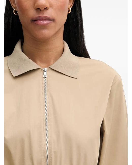 Marc O' Polo Natural Zip-Up Drawstring-Waist Mini Dress