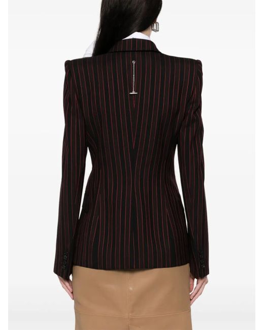 McQueen Black Pinstriped Blazer