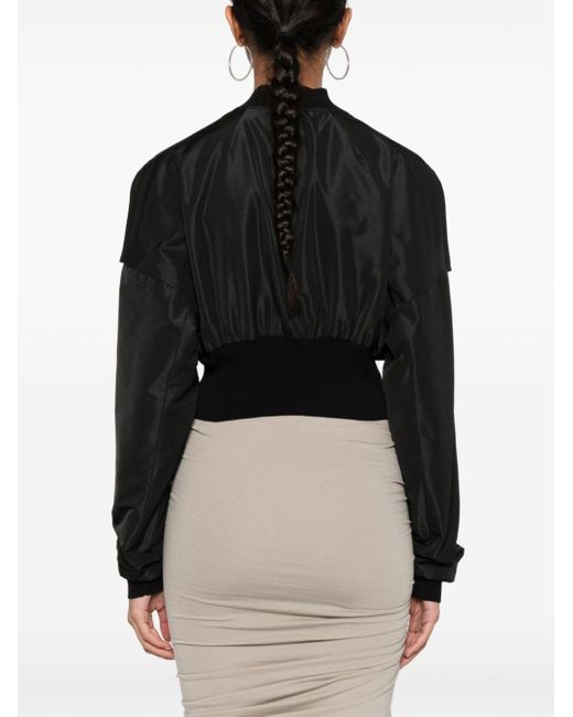 Bomber crop Collage di Rick Owens in Black