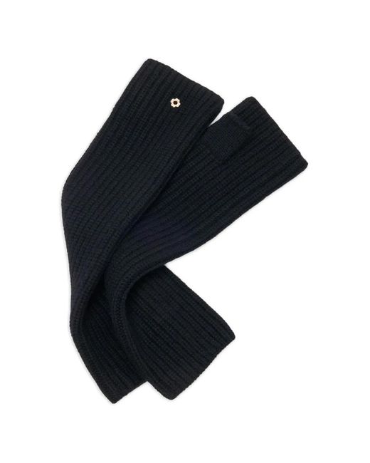 Maje Black Wool And Cashmere Mittens