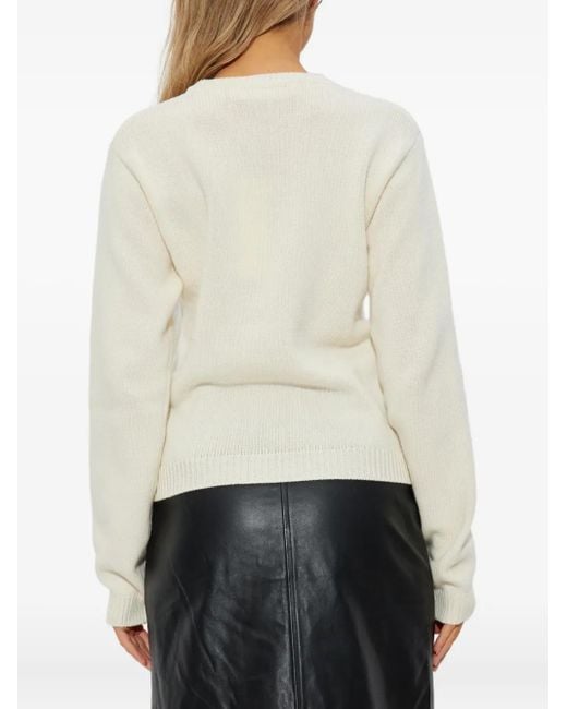 Marni White Laser-Cut Jumper