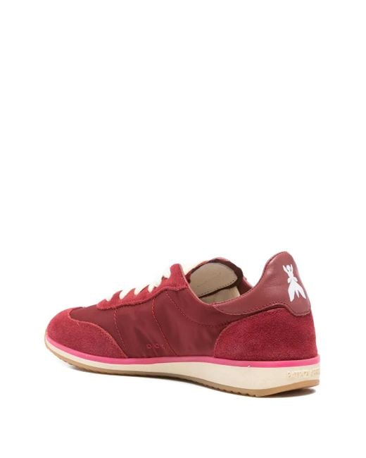 Patrizia Pepe Red Suede-Panel Sneakers