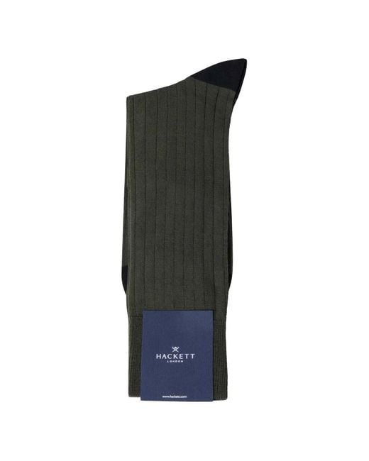Hackett Black Merino Wool Socks for men