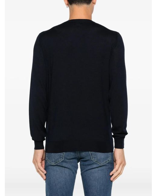 Fedeli Black Round-Neck Long-Sleeve Top for men