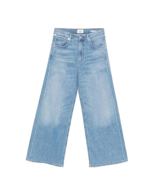 Citizens of Humanity Blue Lyra Wide-Leg Jeans