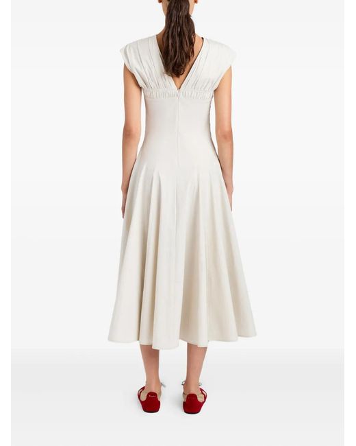 Proenza Schouler White Manoela Cut-Out Midi Dress