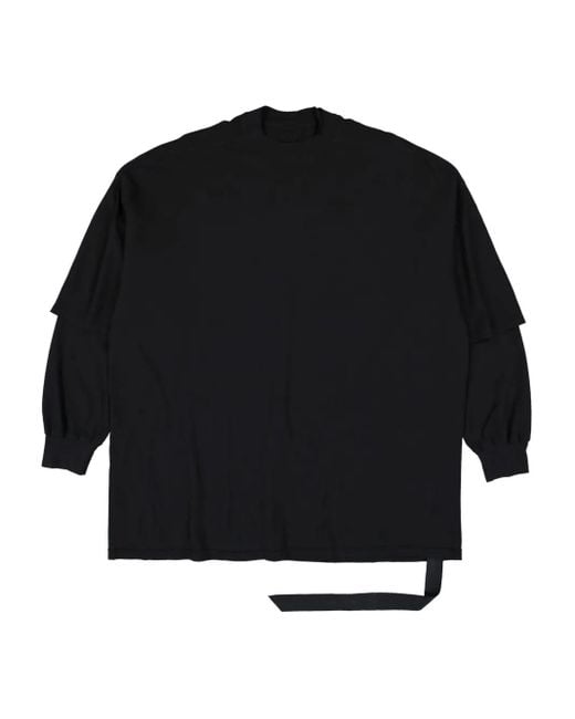 Rick Owens Black Crew-Neck Sweatshirt for men