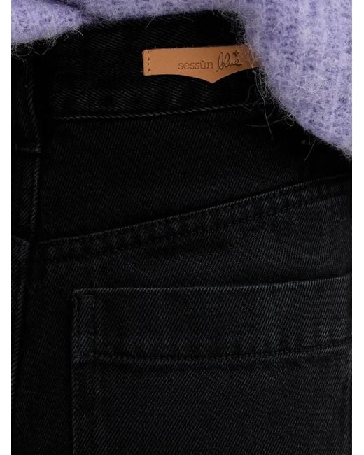 Sessun Black Wide-Leg Jeans