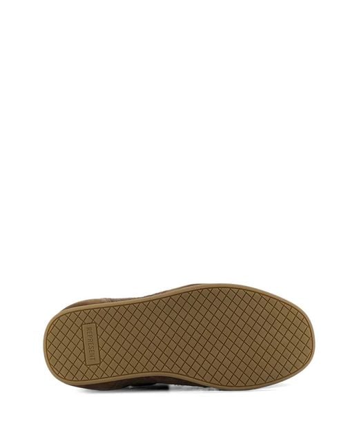 Represent Brown Low-Pro Nubuck Patterned-Laces Sneakers for men