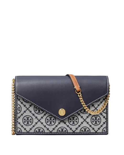 Tory Burch Blue Mini T-Monogram Crossbody Bag