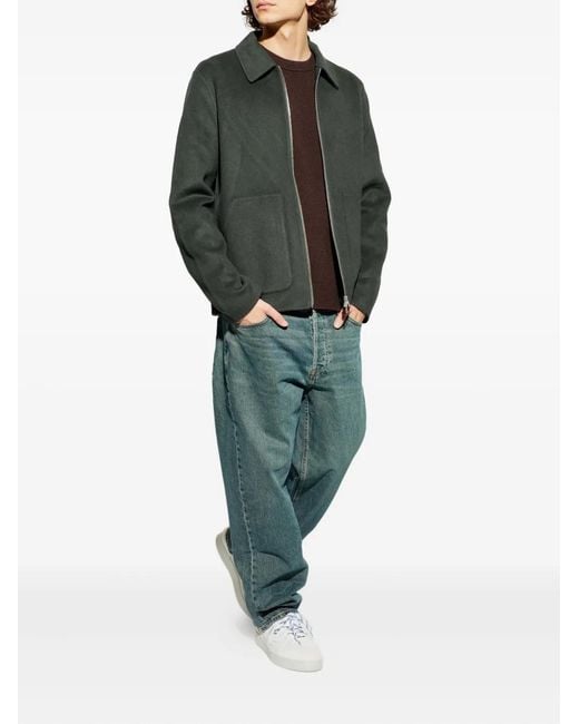 Samsøe & Samsøe Green Sapaulo Zip-Fastening Side-Pockets Jacket for men