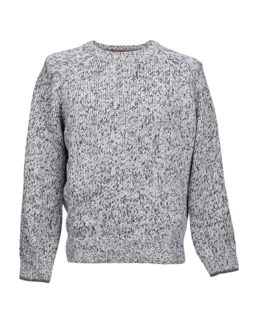 メンズ Brunello Cucinelli ケーブルニット セーター Gray