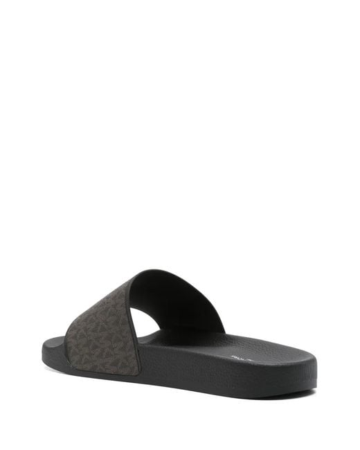 Michael Kors Gray Jake Monogram Slides for men