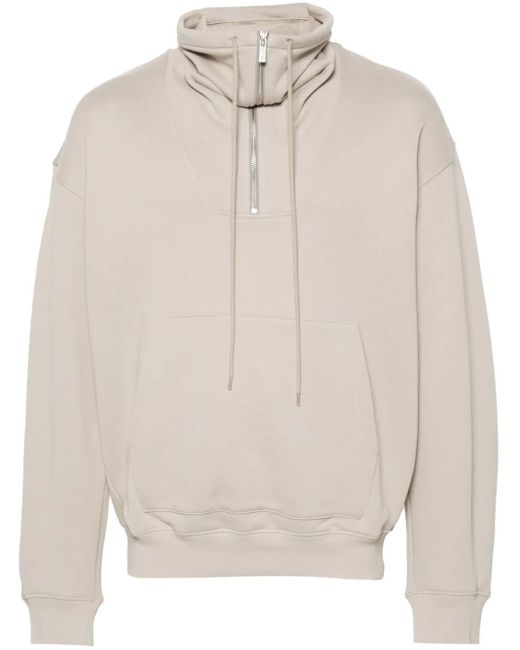 Helmut Lang White Funnel-Neck Sweatshirt for men