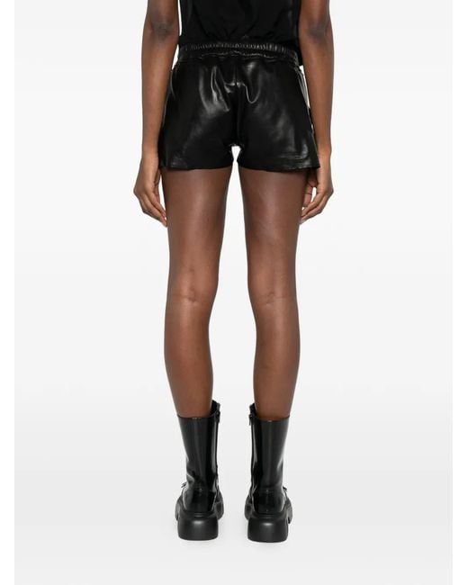 Rick Owens Black Fog Drawstring Shorts